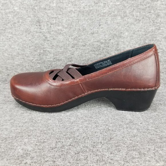 ✅Dansko Tilda Clogs Burgundy Leather Stretch Criss Cross Straps US 10.5-11 EU 41 - Picture 10 of 10